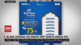 VIDEO: Jelang Lebaran, KAI Diskon Tiket Kereta Hingga 60%
