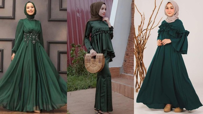 Tampil Cantik dan Anggun dengan Busana Berwarna Emerald untuk Sambut Idul Fitri