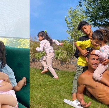 Penuh Kenangan! 8 Potret Kebersamaan Cristiano Ronaldo dengan Anak-anaknya