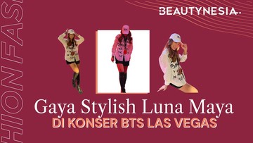 Gaya Stylish Luna Maya Saat Nonton Konser BTS di Las Vegas