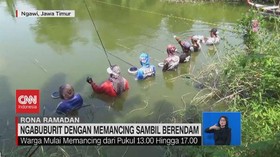 VIDEO: Ngabuburit dengan Memancing Sambil Berendam dan Bermain Gasing