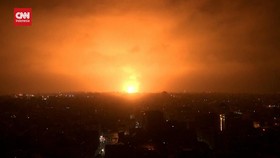 VIDEO: Detik-detik Serangan Udara Israel di Jalur Gaza