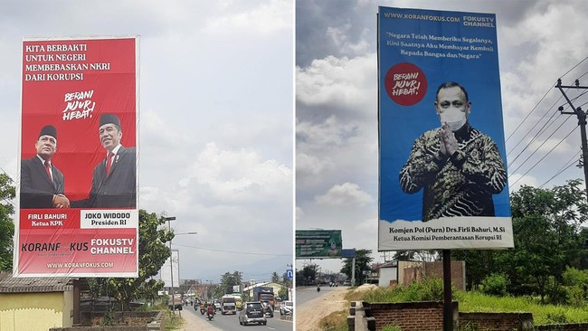 Firli Bahuri menjawab soal baliho terpampang foto dirinya di Jalan Raya Natar, Lampung Selatan.