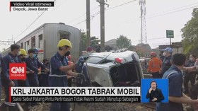 VIDEO: Kecelakaan Kereta Hari Ini, KRL Jakarta Bogor Tabrak Mobil
