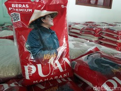 Snapshots: Penampakan Beras Bantuan Bergambar Puan Maharani di Solo