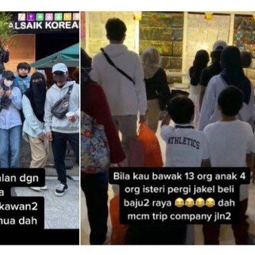 Heboh Video Suami Ajak 4 Istri dan 13 Anak Borong Baju Lebaran di Mal