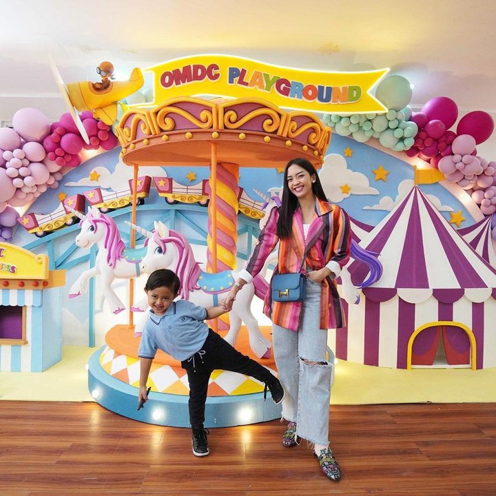 <p>Ririn Dwi Ariyanti menggelar pesta di sebuah <em>playground</em> untuk merayakan ulang tahun Alfie pada 15 April 2022 lalu. (Foto: Instagram @ririndwiariyanti)</p>