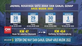 VIDEO: Jadwal Rekayasa Satu Arah & Ganjil Genap Arus Mudik 2022