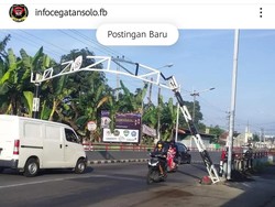 Diterjang Kendaraan Berat, Portal Underpass Makamhaji Rusak Lagi