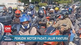VIDEO: Pemotor Mulai Padati Jalur Mudik