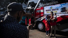 FOTO: Rombongan Pertama Mudik Gratis Polri 2022