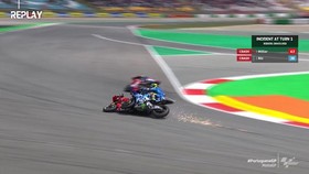 VIDEO: Detik-detik Tabrakan Miller vs Mir di MotoGP Portugal