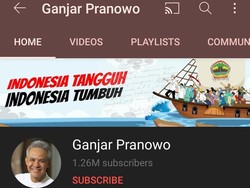 Sempat Hilang Usai Diretas, Channel YouTube Ganjar Pranowo Pulih