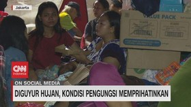 VIDEO: Diguyur Hujan, Kondisi Pengungsi Memprihatinkan