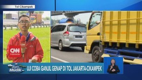 VIDEO: Uji Coba Ganjil Genap di Tol Jakarta-Cikampek