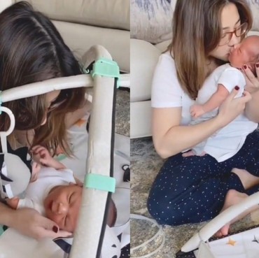 7 Gaya Duduk Nikita Willy Saat Gendong Baby Izz yang Jadi Sorotan