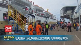VIDEO: Pelabuhan Tanjung Perak Didominasi Penumpang Turun