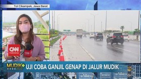 VIDEO: Uji Coba Ganjil Genap di Jalur Mudik