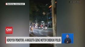 VIDEO: Keroyok Pemotor, 4 Anggota Geng Motor Ditangkap