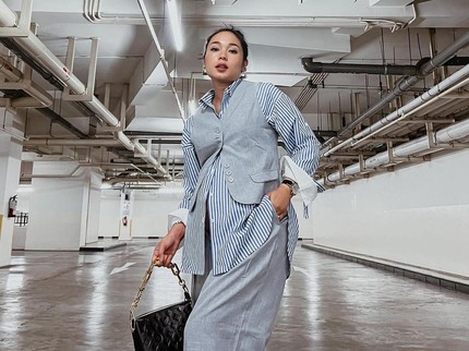 7 Potret OOTD Selebgram Ayla Dimitri Tetap Kece Meski Hamil Besar