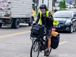 Kisah Veri 4 Hari Gowes Sendirian dari Serpong demi Mudik ke Palembang