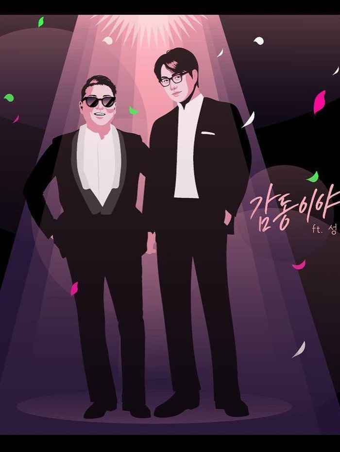 Mengunsung berbagai genre lagu dalam album barunya, PSY bersama penyanyi balada Sung Si Kyung berduet menyanyikan lagu You Move Me./ Foto: instagram.com/42psy42