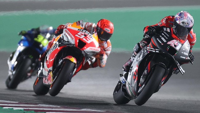 Aleix Espargaro menganggap Marc Marquez sebagai 'biang masalah' di MotoGP Spanyol 2022 di Sirkuit Jerez pada Jumat (29/4).