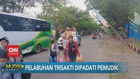 VIDEO: Pelabuhan Trisakti Dipadati Pemudik