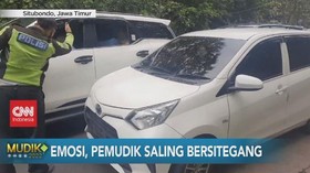 VIDEO: Emosi, Pemudik Saling Bersitegang