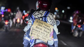 FOTO: Pesan Menggelitik Para Pemudik Motor