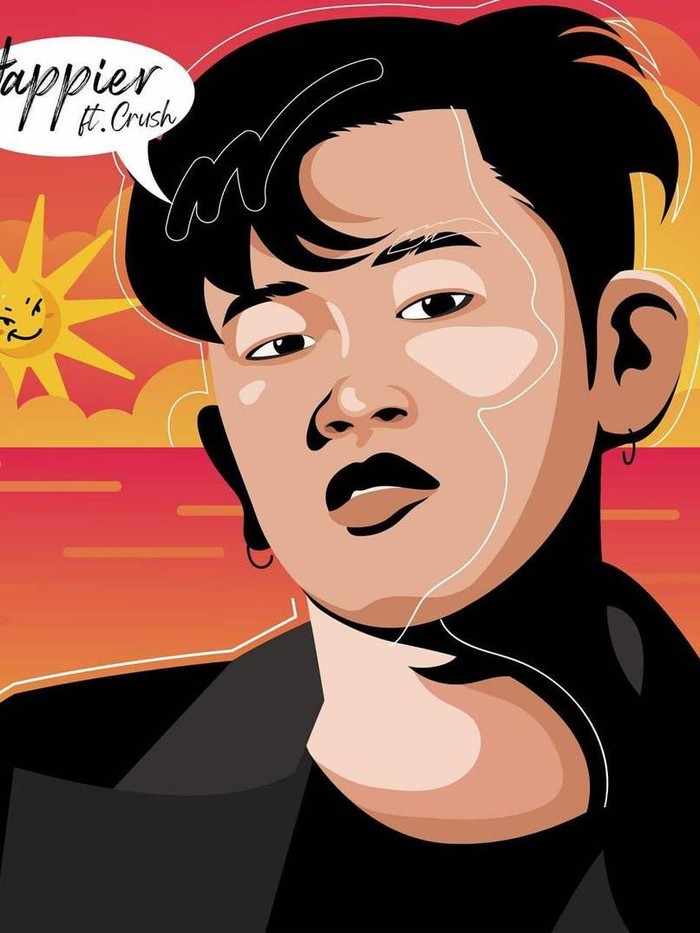 Penyanyi solo lain yang berkolaborasi dalam album terbaru PSY adalah Crush. Kedua solois pria tersebut akan menunjukkan harmonisasi vokal sempurna melalui lagu yang mereka produksi bersama yaitu Happier./ Foto: instagram.com/42psy42