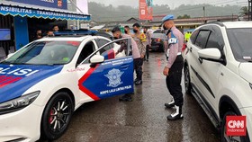 Polisi Kawal Pemudik dari Pelindo II Menuju Gerbang Tol Cilegon Timur