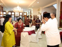Momen Silaturahmi Prabowo dan Mega Ditemani Puan-Prananda