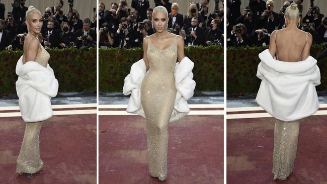 Kim Kardashian tampil memukau dalam balutan gaun ikonik Marilyn Monroe. Namun di balik itu, ia ternyata harus diet hingga turun 7 kg.