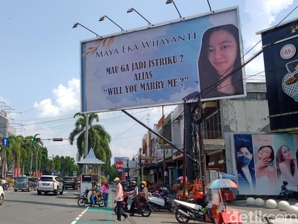 5 Fakta Polisi Pasang Baliho Raksasa Ajak Nikah Mbak Maya Klaten Jadi Viral