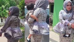Heboh Baju Lebaran ala Mermaid, Diledek Bisa Bersihkan Kotoran Ayam di Jalan