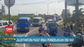 VIDEO: Jalur Pantura Padat Imbas Pemberlakuan One Way