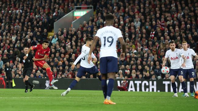 Liverpool ditahan imbang Tottenham di pertandingan lanjutan Liga Inggris 2021/2022, Minggu (8/5) dini hari WIB.