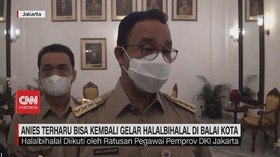 VIDEO: Anies Terharu Bisa Kembali Gelar Halalbihalal di Balai Kota