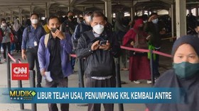 VIDEO: Libur Telah Usai, Penumpang KRL Kembali Antre