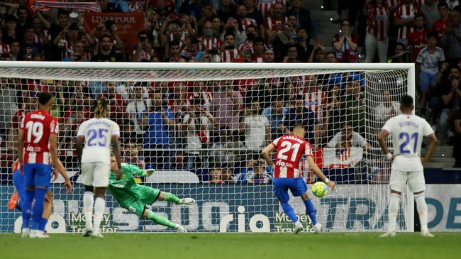 Atletico Madrid sukses mengalah Real Madrid dalam pertandingan derbi atau laga lanjutan Liga Spanyol 2021/2022.