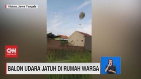 VIDEO: Balon Udara Jatuh di Rumah Warga
