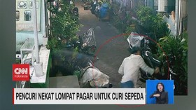 VIDEO: Pencuri Nekat Lompat Pagar untuk Curi Sepeda