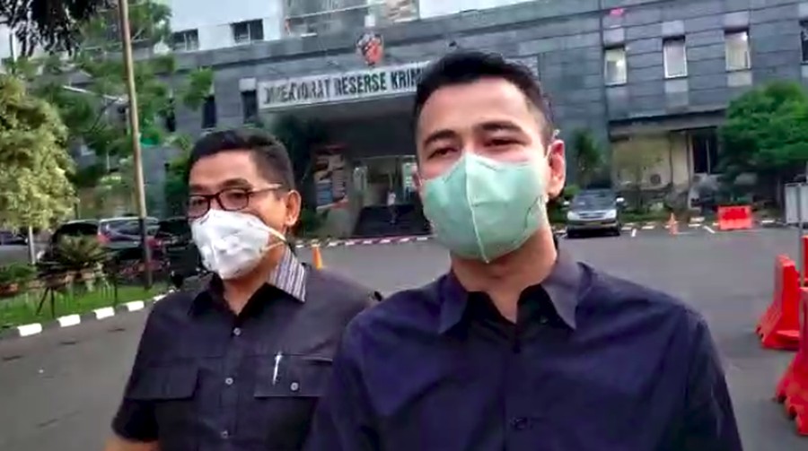 Raffi Ahmad datangi Polda Metro Jaya, Rabu (11/5/2022).