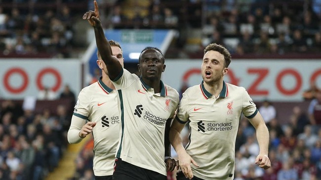 Liverpool sukses mengalahkan Aston Villa pada pertandingan lanjutan Liga Inggris 2021/2022, Rabu (11/5) dini hari WIB.
