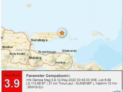 Gempa Darat M 3,9 Terasa di Sumenep, Guncangan Dirasakan Warga Batuputih