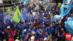 Polisi Terima Pemberitahuan 6 Ribu Buruh Demo Gedung DPR Besok