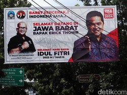 Baliho Erick Thohir for Presiden 2024 Bertebaran di Bandung