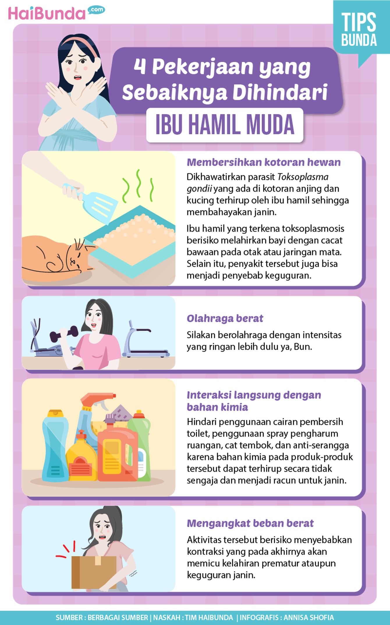 4 Pekerjaan yang sebaiknya dihindari ibu hamil muda