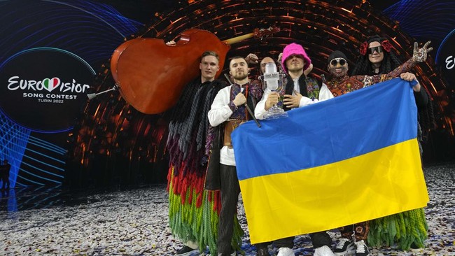 FOTO: Band Ukraina Menang di Kontes Lagu Bergengsi Eurovision